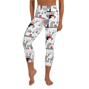 Dink & Drive under the Sun© Happy Hour High Waisted Women's Pickleball Capris, UPF 50+