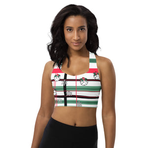 Got Pla(yed)id Holly Pickleball© Compression Racerback Sports Bra for Pickleball Enthusiasts