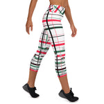 Load image into Gallery viewer, Got Pla(yed)id Holly Pickleball© Women&#39;s High-Waisted Pickleball Capri Leggings, UPF 50+

