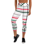 Load image into Gallery viewer, Got Pla(yed)id Holly Pickleball© Women&#39;s High-Waisted Pickleball Capri Leggings, UPF 50+
