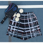 Load image into Gallery viewer, Got Pla(yed)id© Black, Tangelo &amp; 15 Shades of Gray Men&#39;s Long Casual Shorts for Pickleball Enthusiasts
