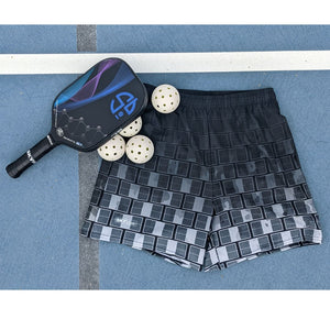 "I Campi da Pickleball©" Ombre 15 Shades of Grey Men's Long Casual Shorts for Pickleball Enthusiasts