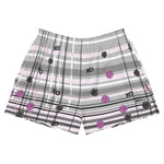 Load image into Gallery viewer, Love is in the Air!© XO 2.0 Grey, Black &amp; Fuchsia Women&#39;s Pickleball Athletic Short Shorts w/pockets
