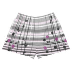 Load image into Gallery viewer, Love is in the Air!© XO 2.0 Grey, Black &amp; Fuchsia Women&#39;s Pickleball Athletic Short Shorts w/pockets
