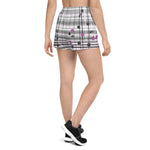 Load image into Gallery viewer, Love is in the Air!© XO 2.0 Grey, Black &amp; Fuchsia Women&#39;s Pickleball Athletic Short Shorts w/pockets
