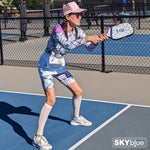 Load image into Gallery viewer, Aurora Carbon Fiber Pickleball Paddle by Skyblue Pickleball- White Carbon Fiber Face
