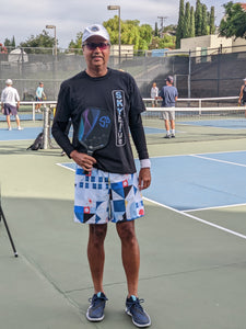 Dink & Drive under the Sun Summertime© Men's Long Casual Shorts for Pickleball Enthusiasts