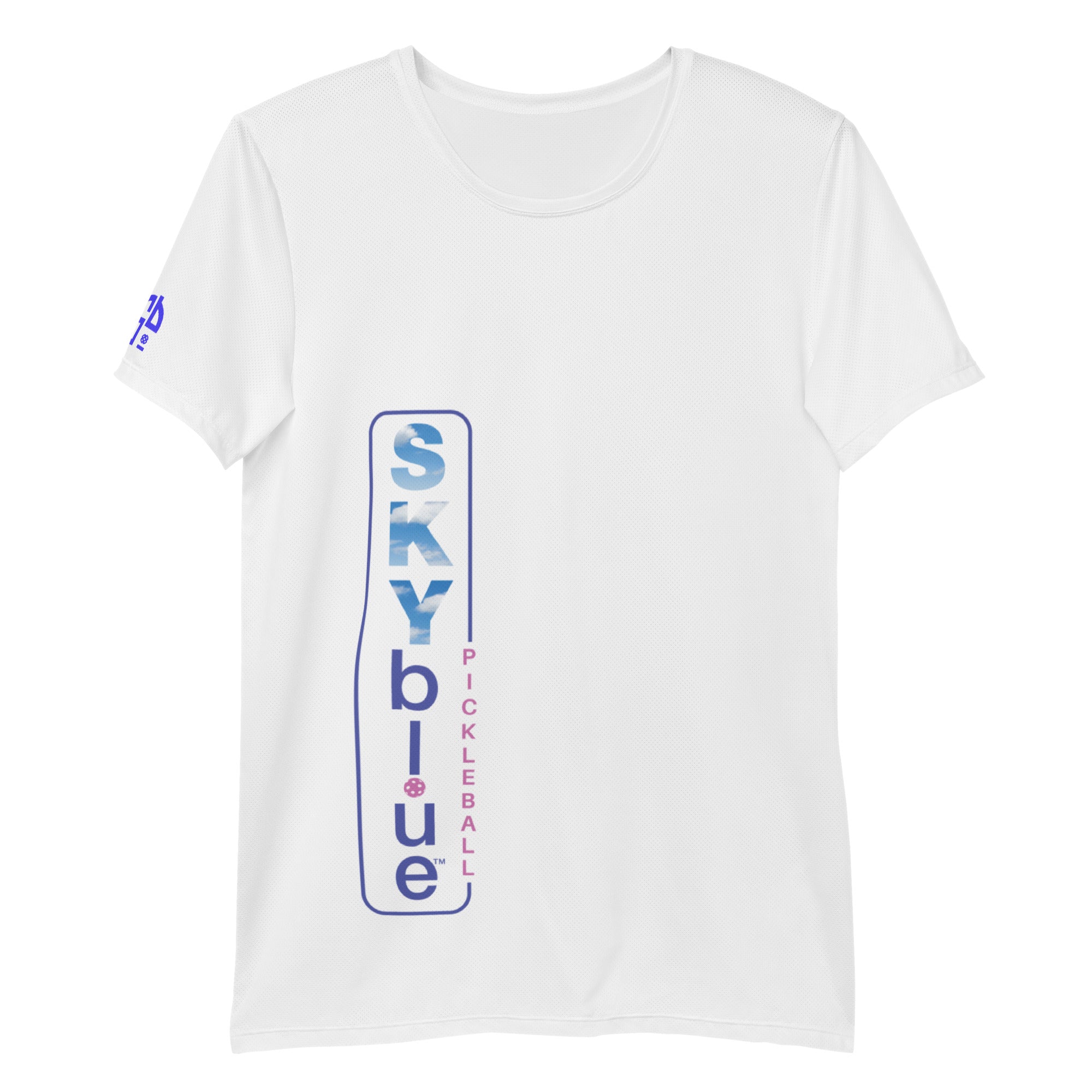 Play Pickleball in Style! SKYblue™ for Got Pla(yed)id© Black, White, Blue & Pink Men's Performance Athletic Short Sleeve Shirt w/MaxDri & MicroBlok
