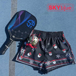 Load image into Gallery viewer, Poinsettia Pickleball© Bandana Style Women&#39;s Pickleball Athletic Short Shorts w/pockets
