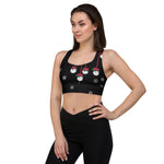 Load image into Gallery viewer, Poinsettia Pickleball© Compression Racerback Sports Bra for Pickleball Enthusiasts
