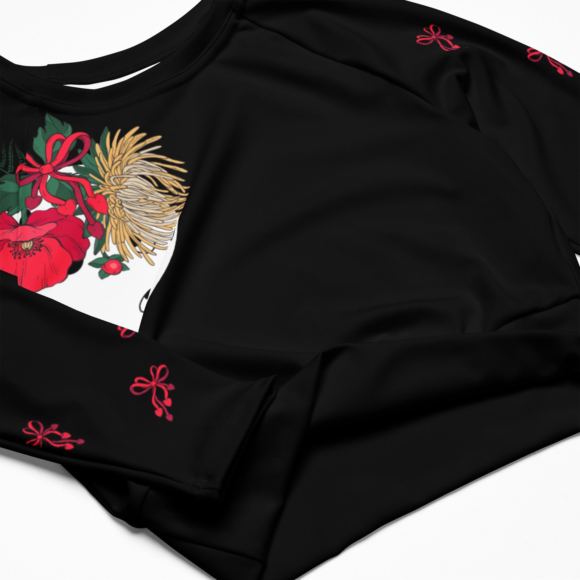 Put a Bow on it!©  Long-sleeve Crop top, UPF 50+ for Pickleball Enthusiasts