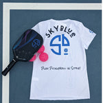 Load image into Gallery viewer, SKYblue™ White Women&#39;s Performance Athletic T-Shirt for Pickleball Enthusiasts - Play Pickleball in Style

