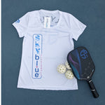 Load image into Gallery viewer, SKYblue™ White Women&#39;s Performance Athletic T-Shirt for Pickleball Enthusiasts - Play Pickleball in Style
