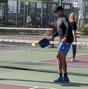 Spring Dink Logo Gradient© Red, White & Blue Men's Long Casual Shorts for Pickleball Enthusiasts