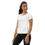 Load image into Gallery viewer, SKYblue™ White Women&#39;s Performance Athletic T-Shirt - Play Pickleball in Style! - Perfect Match for Sandbagger Spring Dink Gradient Bottoms
