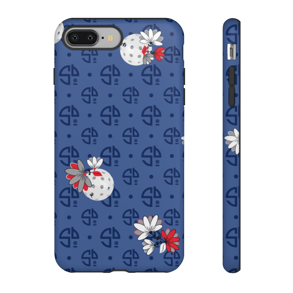 Tough Cases for various Cell Phone Models - For Pickleball Enthusiasts - Spring Dink Logo Red, White & Blue