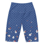 Load image into Gallery viewer, Spring Dink Logo© Gradient Red, White &amp; Blue Women&#39;s High -Waisted Long Shorts w/pocket for Pickleball Enthusiasts
