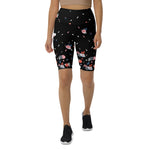 Load image into Gallery viewer, &quot;La Vie en Noir du Pickleball&quot; Spring Dink Gradient© Black &amp; Shades of Gray Women&#39;s High Waisted Long Shorts w/pocket for Pickleball Enthusiasts
