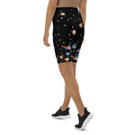 Load image into Gallery viewer, &quot;La Vie en Noir du Pickleball&quot; Spring Dink Gradient© Black_Multi-Colored Women&#39;s High Waisted Long Shorts w/pocket for Pickleball Enthusiasts
