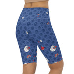 Load image into Gallery viewer, Spring Dink Logo© Gradient Red, White &amp; Blue Women&#39;s High -Waisted Long Shorts w/pocket for Pickleball Enthusiasts
