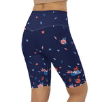 Load image into Gallery viewer, Spring Dink Gradient Blue© Women&#39;s High-Waisted Long Shorts w/pocket for Pickleball Enthusiasts
