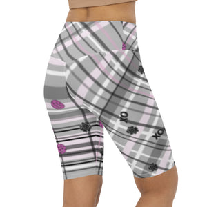 Love is in the Air©! XO Women's High-Waisted Long Shorts w/pocket for Pickleball Enthusiasts