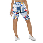 Load image into Gallery viewer, Dink &amp; Drive under the Sun Summertime© Women&#39;s High -Waisted Long Shorts w/pocket for Pickleball Enthusiasts
