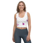 Load image into Gallery viewer, Spring Dink Logo© Grey &amp; Fuchsia Crop Top for Pickleball Enthusiasts
