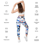 Load image into Gallery viewer, Dink &amp; Drive under the Sun Summertime© Women&#39;s Pickleball Performance Leggings with pockets, UPF 50+
