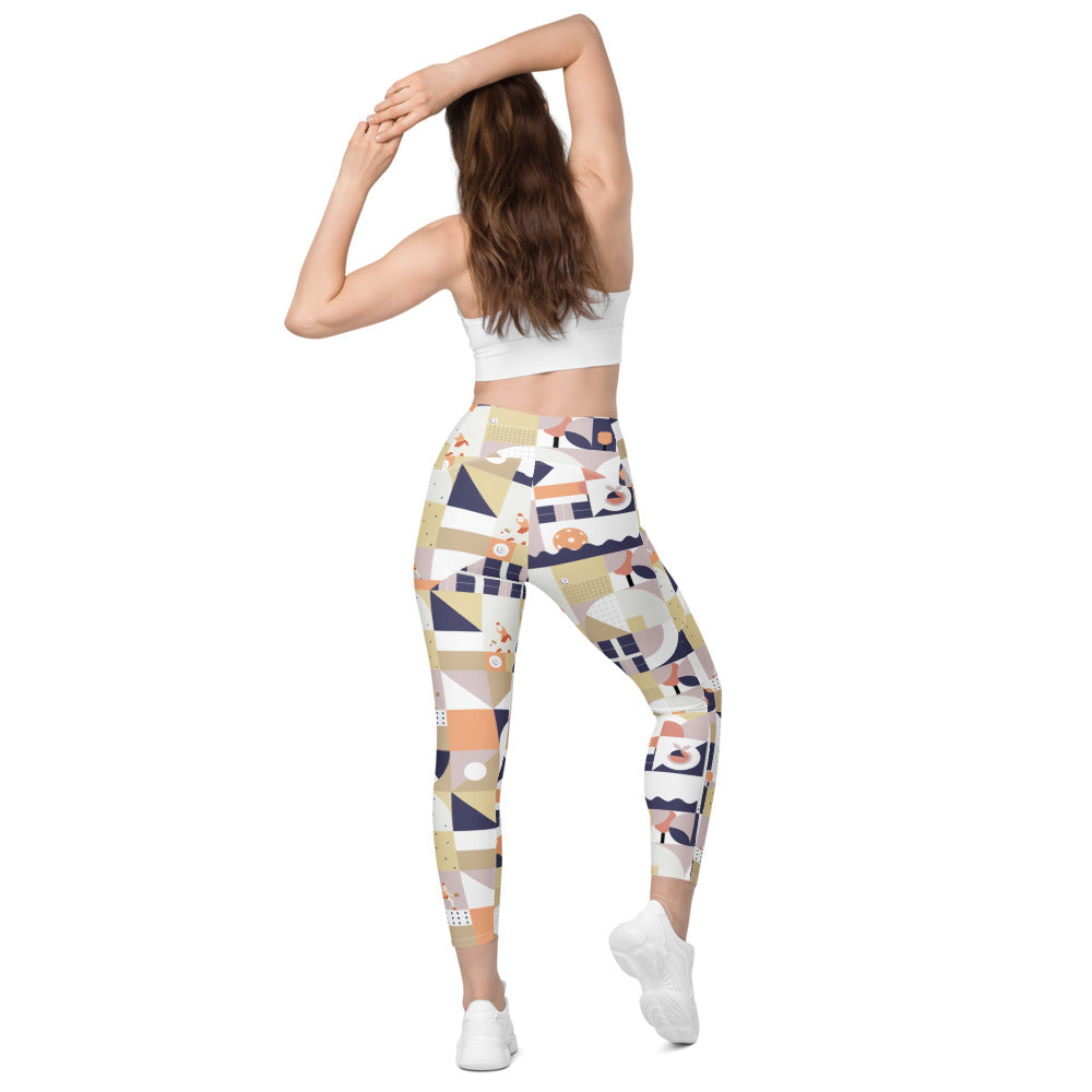 Dink & Drive under the Sun Traditionalist© Women's Pickleball Performance Leggings with pockets, UPF 50+