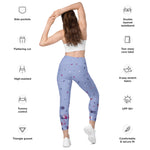 Load image into Gallery viewer, Spring Dink Gradient© Lavender High-Waisted Pickleball Performance Leggings with pockets, UPF 50+
