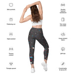 Load image into Gallery viewer, Spring Dink Gradient© Hopeful Discordance High-Waisted Pickleball Performance Leggings with pockets, UPF 50+

