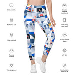 Load image into Gallery viewer, Dink &amp; Drive under the Sun Summertime© Women;s Pickleball Performance Leggings with pockets, UPF 50+

