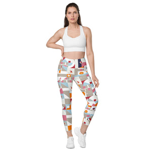 Dink & Drive under the Sun Recoup© Pickleball Performance Leggings with pockets, UPF 50+
