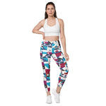 Load image into Gallery viewer, Dink &amp; Drive under the Sun Hopeful Discordance© Pickleball Performance Leggings with pockets, UPF 50+
