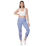 Load image into Gallery viewer, Spring Dink Gradient© Lavender High-Waisted Pickleball Performance Leggings with pockets, UPF 50+
