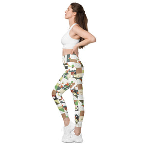 Dink & Drive under the Sun Considerate© Pickleball Performance Leggings with pockets, UPF 50+