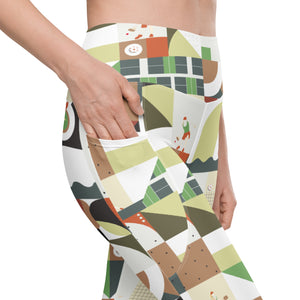 Dink & Drive under the Sun Considerate© Pickleball Performance Leggings with pockets, UPF 50+
