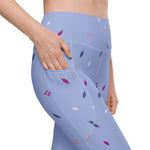 Load image into Gallery viewer, Spring Dink Gradient© Lavender High-Waisted Pickleball Performance Leggings with pockets, UPF 50+
