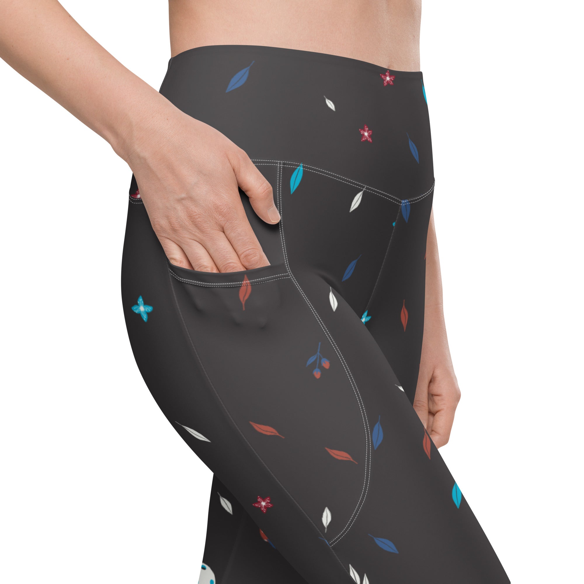 Spring Dink Gradient© Hopeful Discordance High-Waisted Pickleball Performance Leggings with pockets, UPF 50+