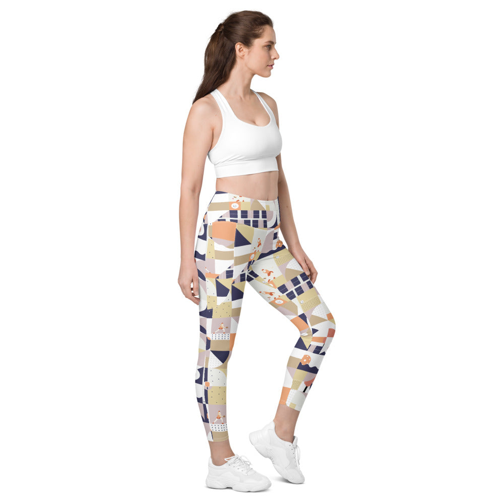 Dink & Drive under the Sun Traditionalist© Women's Pickleball Performance Leggings with pockets, UPF 50+