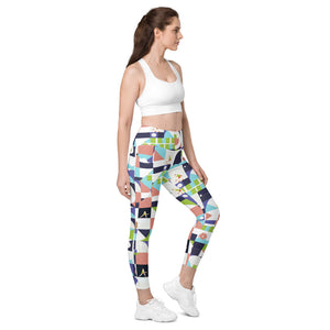 Dink & Drive under the Sun Rowdy© Pickleball Performance Leggings with pockets, UPF 50+