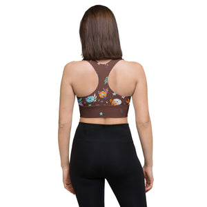 Spring Dink Gradient© Ambient Compression Racerback Sports Bra for Pickleball Enthusiasts