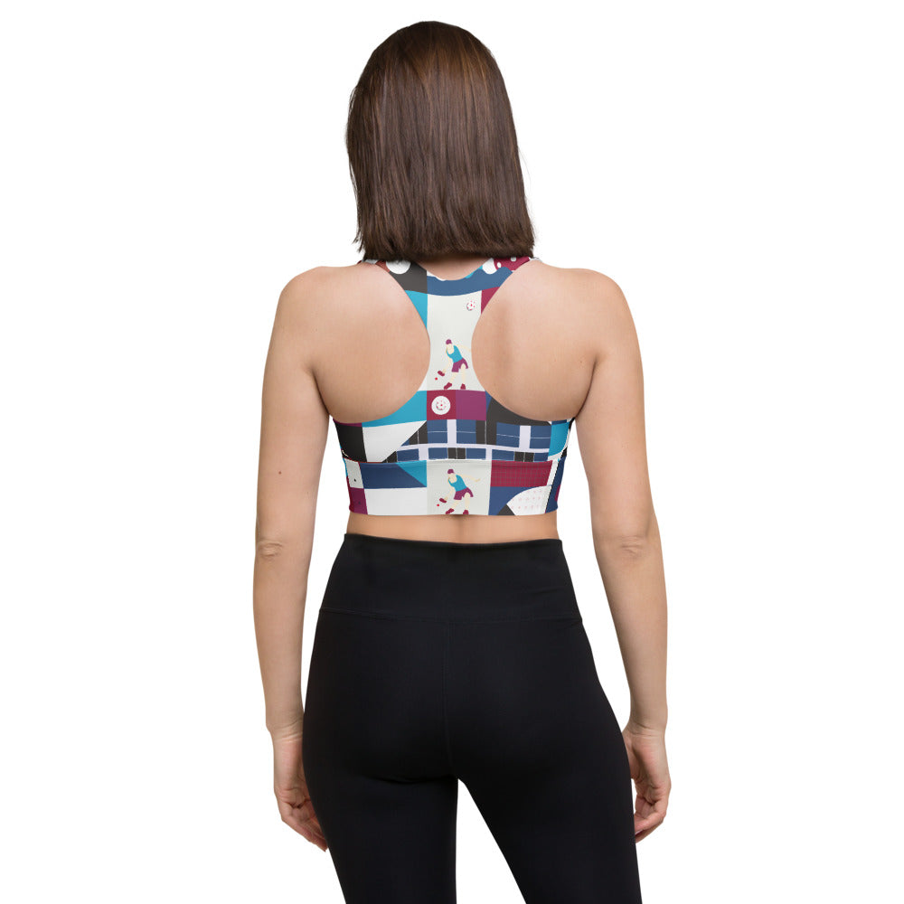 Dink & Drive under the Sun Hopeful Discordance© Women's Compression Racerback Sports Bra for Pickleball Enthusiasts