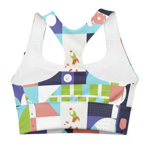 Dink & Drive under the Sun Rowdy© Compression Racerback Sports Bra for Women Pickleball Enthusiasts
