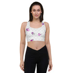 Load image into Gallery viewer, Spring Dink Logo© Grey &amp; Fuchsia Women&#39;s Compression Racerback Sports Bra for Pickleball Enthusiasts
