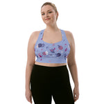 Load image into Gallery viewer, Spring Dink Gradient© Lavender Compression Racerback  Sports Bra for Pickleball Enthusiasts
