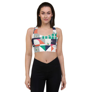 Dink & Drive under the Sun Ambient© Women's Compression Racerback Sports Bra for Pickleball Enthusiasts