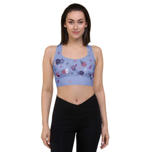 Spring Dink Gradient© Lavender Compression Racerback  Sports Bra for Pickleball Enthusiasts