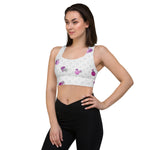 Load image into Gallery viewer, Spring Dink Logo© Grey &amp; Fuchsia Women&#39;s Compression Racerback Sports Bra for Pickleball Enthusiasts
